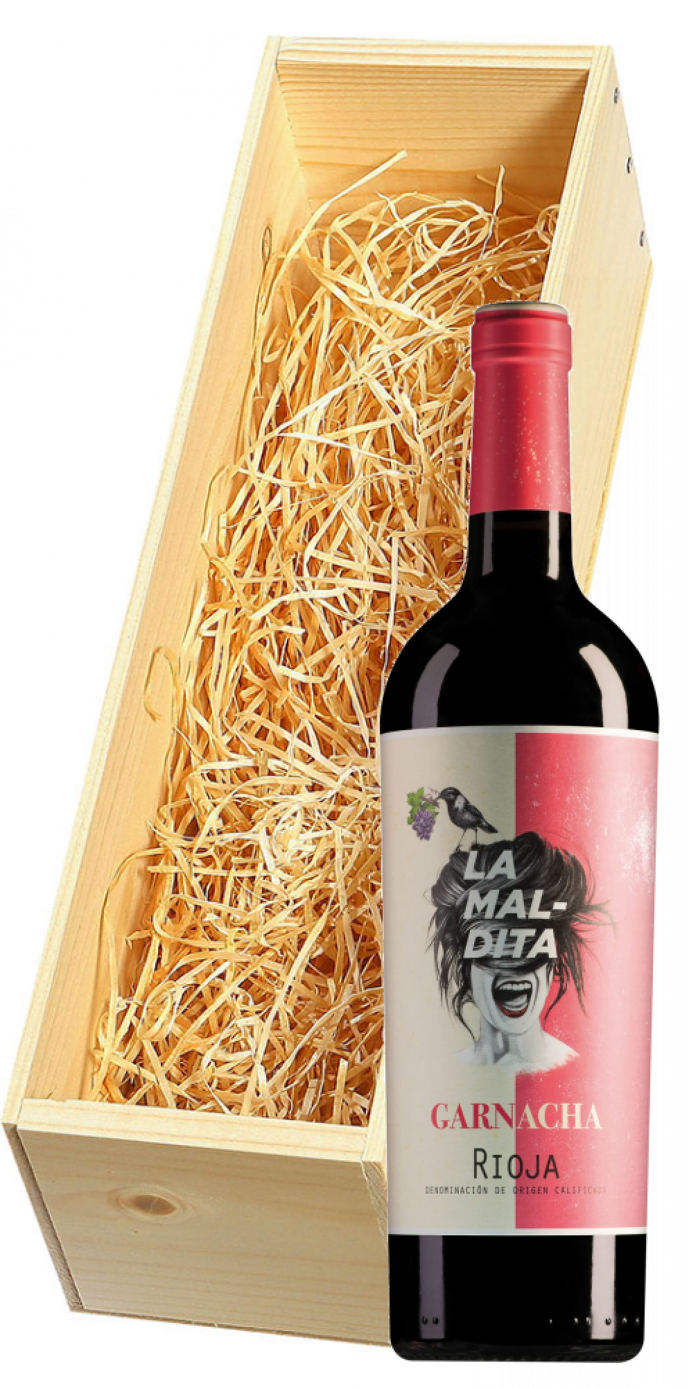 Wijnkist met La Maldita Rioja Garnacha